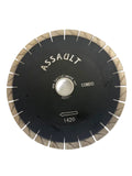 Diamond blade with 'Assault Combo' branding on a white background